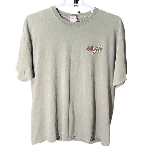 y2k Outta Site Hit Me With Your Best Shot Shirt Sleeve Graphic T-Shirt Men's XL - Picture 1 of 9